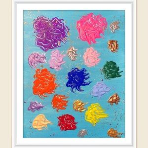 Handmade Acrylic Painting On Canvas Panel 8" X 10" Decor/Wall,Frame Not Included